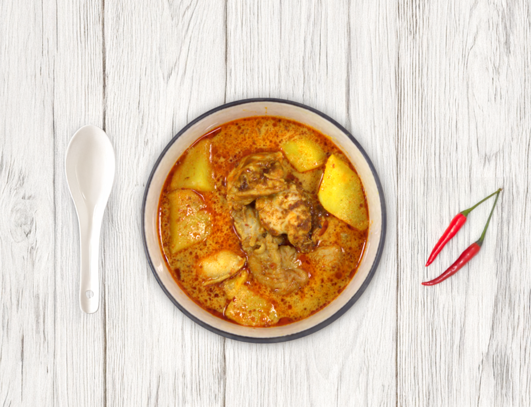 Chicken Curry Laksa w/ Noodle (Malaysian Curry Noodle w/Chicken)
